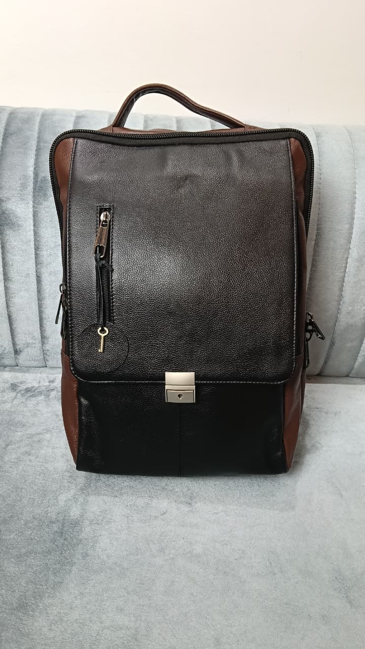 Genuine Cow Leather Single Lock Bag
